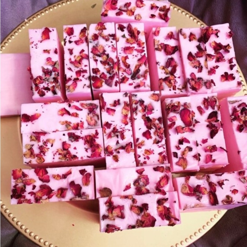 Rose soap Vanilla and rose scented handmade soap  bridal baby shower mothers day